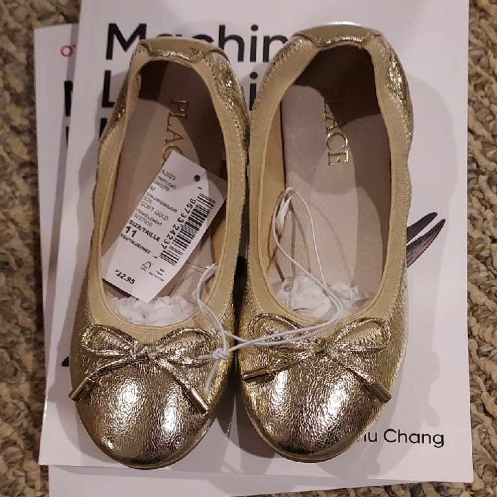 The Children's Place Shiny Gold Dress Shoes